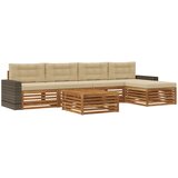  Set vanjskih sofa 6 pcs Prirodna i bež 79 x 79 x 37 cm | shoptok.hr