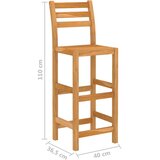  3-dijelni vrtni barski set od masivnog bagremovog drva | shoptok.hr