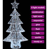  Božićno drvce s 160 LED svjetlima Hladna bijela 150 cm Akril | shoptok.hr