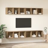 vidaXL Stenski TV kabinet 4 pcs artisan hrast 37 x 37 x 107.5 cm | Shoptok.si