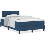 Box Postelja z vzmetnico z vzmetnico Modra 120 x 200 cm blago, (5000127705) | Shoptok.si