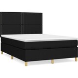 Maison Chic Box spring postelja - Vzmetna postelja z vzmetnico črna 140x200 cm blago SL8139, (21886178) | Shoptok.si