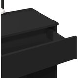 vidaXL Toaletna mizica z LED lučkami črna 100x40x130 cm | Shoptok.si