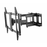 Manhattan Stenski TV nosilec roka 60''-100' 80kg, dvojna roka, naklon -15°do 5°, črne barve | Shoptok.si
