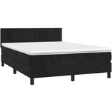 vidaXL Krevet s oprugama i madracem crni 140x200 cm baršunasti | shoptok.hr