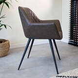 MID.YOU SET STOLOV, kovina, tekstil rjavosiva | Shoptok.si