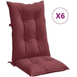  Jastuci za stolice 6 kom prošarano boja vina 120x50x7cm tkanine | Eponuda.ba
