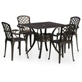 The Living Store Bistro garnitura 5-delna liti aluminij bronasta - Bistro Garnitura, (21467933) | Shoptok.si