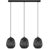 Eglo Dembleby viseća lampa 3xE27, 90 cm, crna, pleteno drvo, 43266 | shoptok.hr