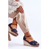 Boto Women's Wedge Sandals navy blue Daphne | Shoptok.si