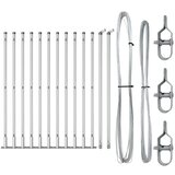 vidaXL Stebri za ograjo z osnovnimi ploščami 13 kosov Ø32mm 90cm Galvanizirano jeklo Cene