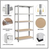 Epro Metalna montažna polica Standard 180x90x30cm, metal-drvo, 875kg (5x175kg) Cene