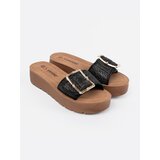 SEASTAR Black flip-flops decorated with a gold buckle | Shoptok.si