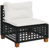  4-dijelni set vrtnih sofa od poliratana s jastucima crni | shoptok.hr