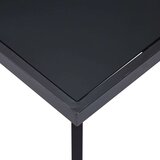  Blagovaonski stol crni 140 x 70 x 75 cm od kaljenog stakla | shoptok.hr