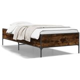 vidaXL Okvir za krevet boja hrasta 90x200 cm konstruirano drvo i metal Cijene