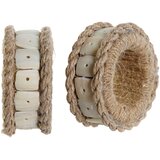  Prsten za salvete DKD Home Decor Prirodno Juta Smola Aluminij 6 x 3 x 6 cm 4 Dijelovi | shoptok.hr