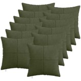  Presvlaka za jastuk 12 pcs ALMELO Zelena 45 x 45 cm Kord | shoptok.hr