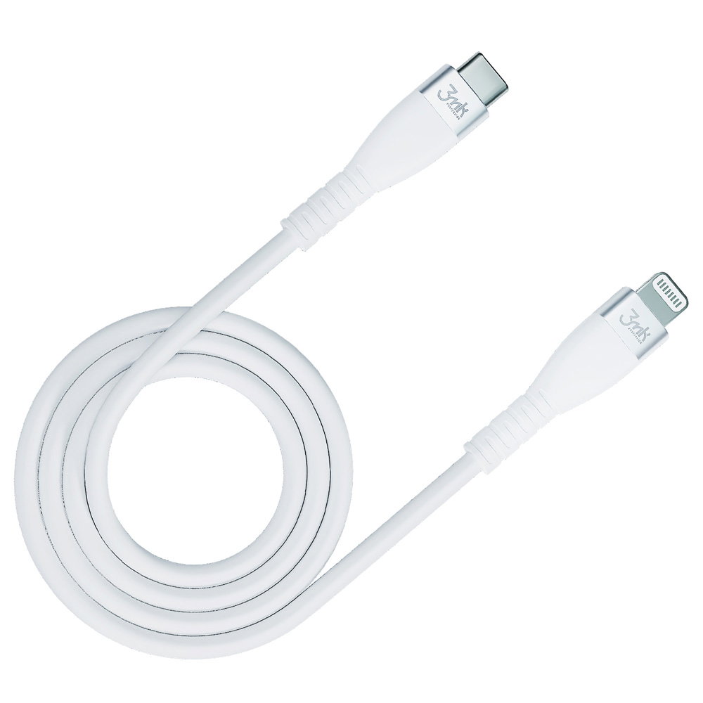 3mk Hyper Kabel USB-C v lightning MFI 20W 3A 100cm, bel Cene