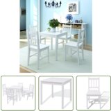 The Living Store Pet Delni Jedilni Komplet Borovina Bele Barve - Jedilni Komplet Pohištva, (21740760) | Shoptok.si