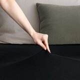 DecoKing Plahta s gumom Amber 220-240x220 cm, crna Slike
