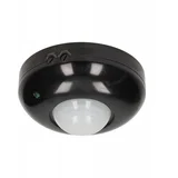 Senzor gibanja PIR stropni 360° IP20 1200W črn