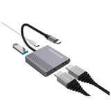Conceptronic Notebook Dock - DONN13G (ulaz: USB-C, izlaz: 2xHDMI+USB-C PD:100W+USB-A, srebrni) | shoptok.hr