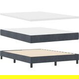 Box Spring Krevet s Madracem Tamno Siva 140x200 cm Baršun | shoptok.hr