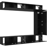  Set TV komoda Zidne 5 pcs Crni hrast Konstruirano drvo | shoptok.hr