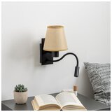  Brilagi - LED zidna lampa NUBILA 1xE27/25W/230V+LED/3W crna/svetlo braon | Eponuda.com