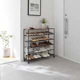 YAMAZAKI Črno kovinsko stojalo za čevlje 90,5x87x26 cm Tower – | Shoptok.si