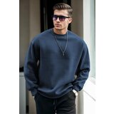 Dewberry 70650 Oversize Men Sweatshirt-NAVY BLUE Cene