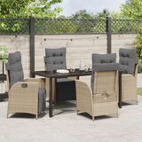 vidaXL set 5 kosov vrtne jedilne garniture bež | Shoptok.si