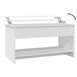  Stolić za kavu bijeli 102x50x52,5 cm od konstruiranog drva | shoptok.hr