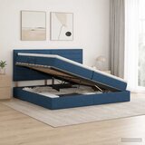  Krevet s madracem i skladištem Plava 200 x 200 cm tkanina | shoptok.hr