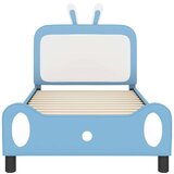  Otroški posteljni okvir z vznožjem Modra 90 x 200 cm PU, (5000104737) | Shoptok.si