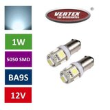 Amio avto led žarnica (sijalka) BA9S 5 smd 5050 1W 2 kosa Cene