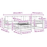  Set vanjskih sofa 5 kom. Bijela i bež Poliester | shoptok.hr