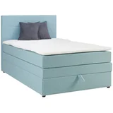 POSTELJA BOXSPRING 120 cm x 200 cm , tekstil svetlo modra