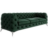 Ropez Temno zelena žametna sedežna garnitura 243 cm Chelsea – | Shoptok.si