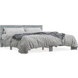 Furnova Posteljni okvir siva sonoma 180x200 cm inž. les in kovina, (21934680) | Shoptok.si