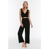 Trendyol Black Ruffle Detailed Bottom-Top Set Cijene