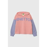 United Colors Of Benetton Otroški bombažen pulover s kapuco