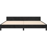  Posteljni okvir z vzglavjem črn 200x200 cm žamet, (20795012) | Shoptok.si