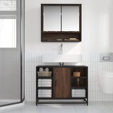  Kupaonski ormarić za umivaonik boja hrasta 80x33x60 cm drveni | shoptok.hr