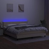  box spring s madracem LED krem 160x200 cm od tkanine | shoptok.hr