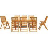  Vrtni set za objed Sklopivi 9 pcs Smeđa Čvrsto drvo akacije | Eponuda.ba