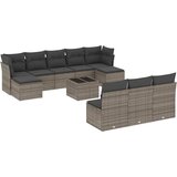  11-dijelni set vrtnih sofa od poliratana s jastucima sivi | shoptok.hr