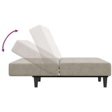  Kavč dvosed z ležiščem svetlo siv žamet | Shoptok.si