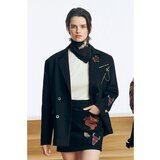 Trendyol X Zeynep Tosun Black Embroidery Detailed Denim Skirt | shoptok.hr